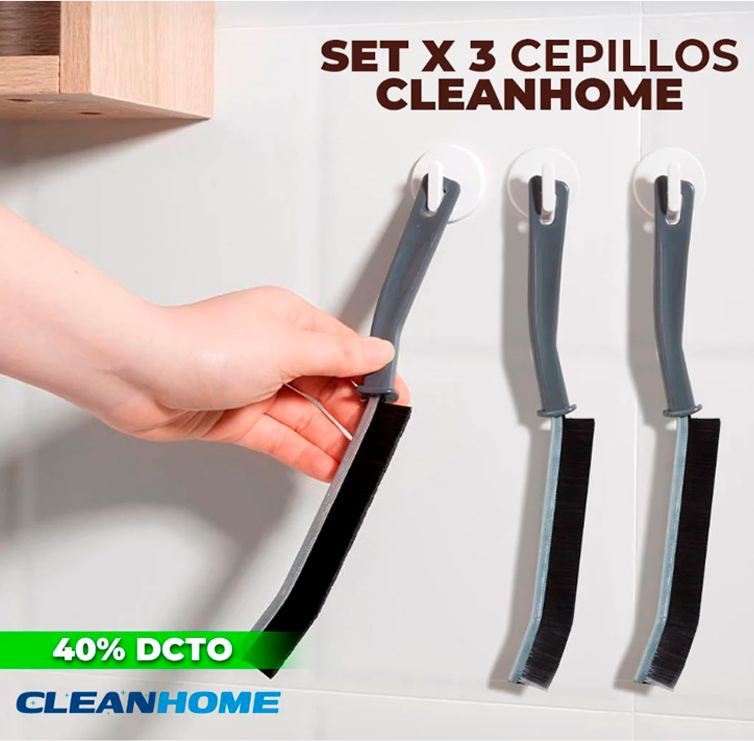 SET X3 DE CEPILLOS CLEANHOME